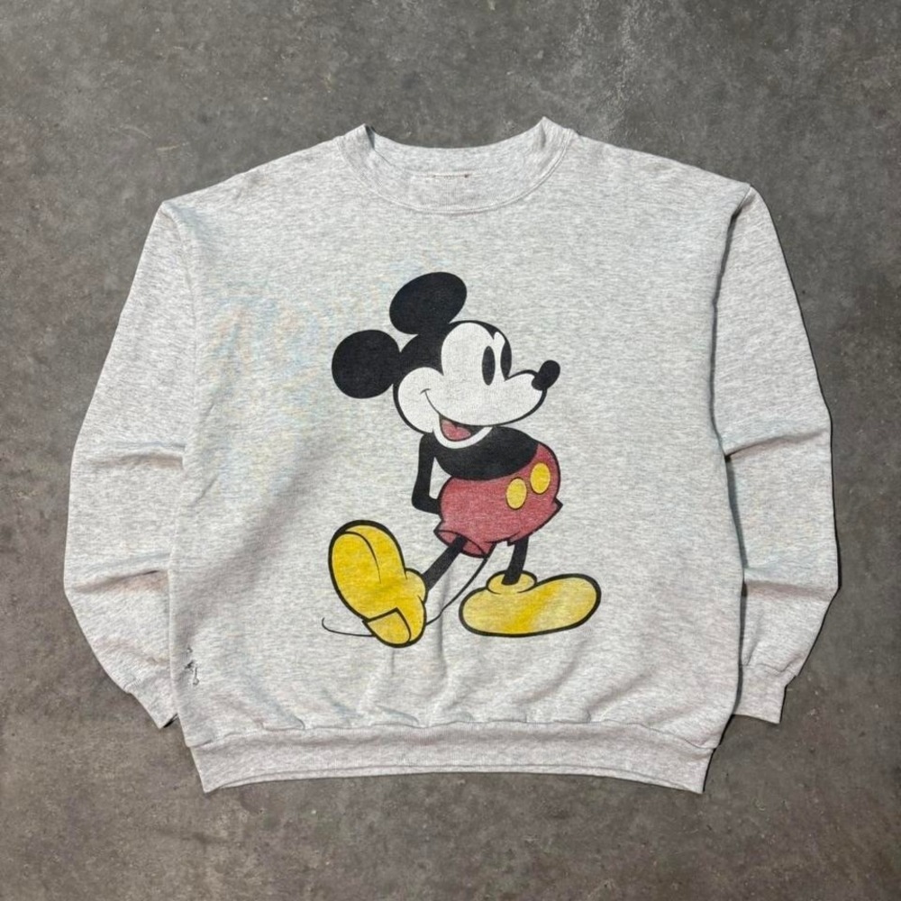 90's Disney Mickey Mouse grey‎ vintage crewneck sweatshirt